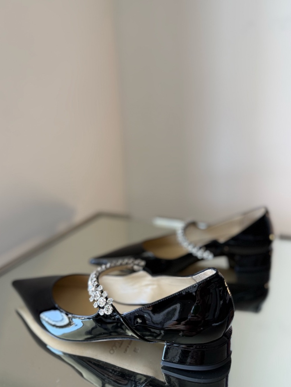 New JIMMY CHOO Bing 25 Patent Leather Ballet Flats $1,150 38 - Picture 7 of 10